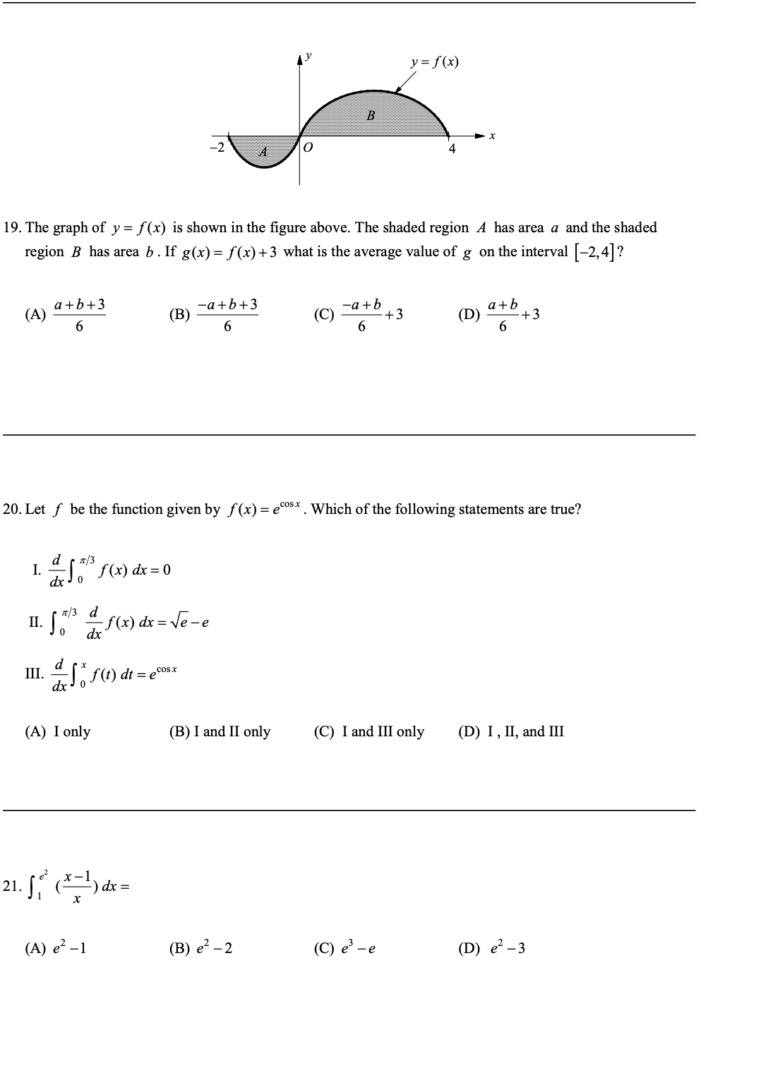 AP Calculus AB Practice Test 2